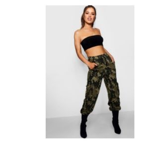 BooHoo Petite Camo Cargo Pants